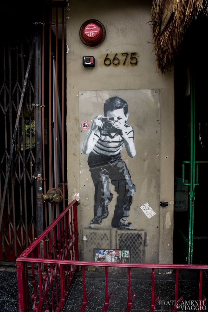 Opera d'arte di Banksy sulla Walk of Fame a Hollywood, Los Angeles California